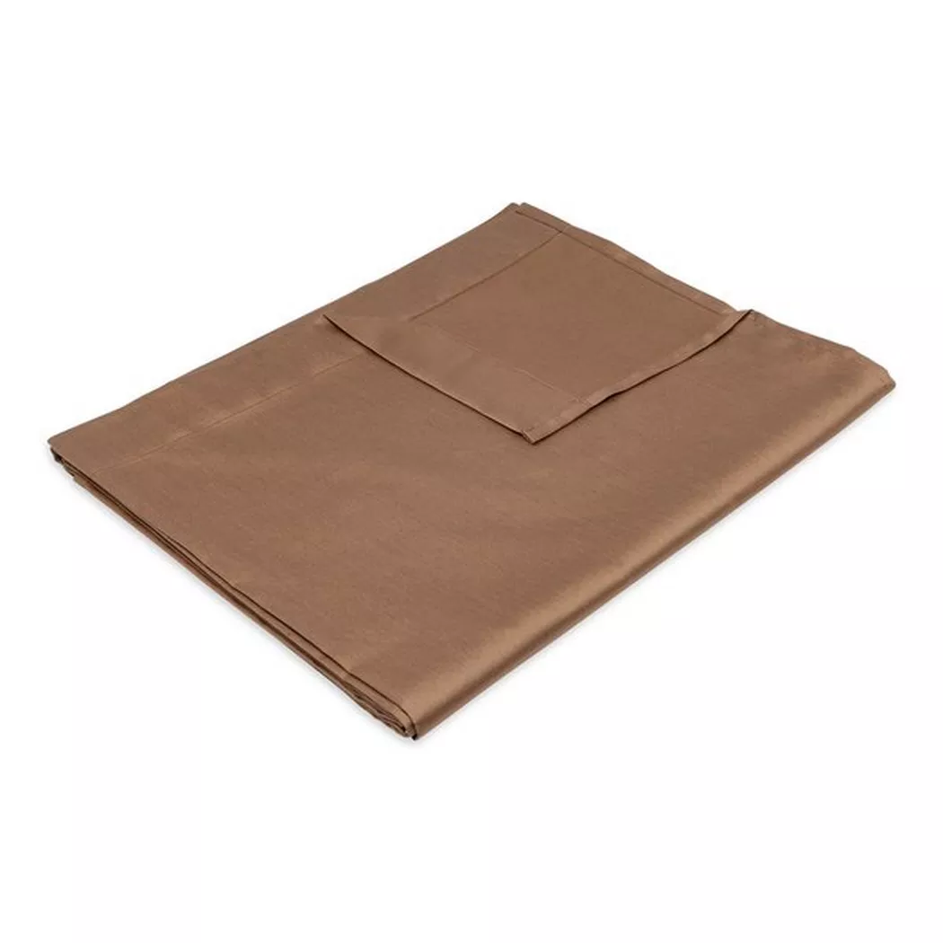 Manor - Oberleintuch, Sateen Luxe Oberleintuch, 165 x 260 cm, Braun Medium