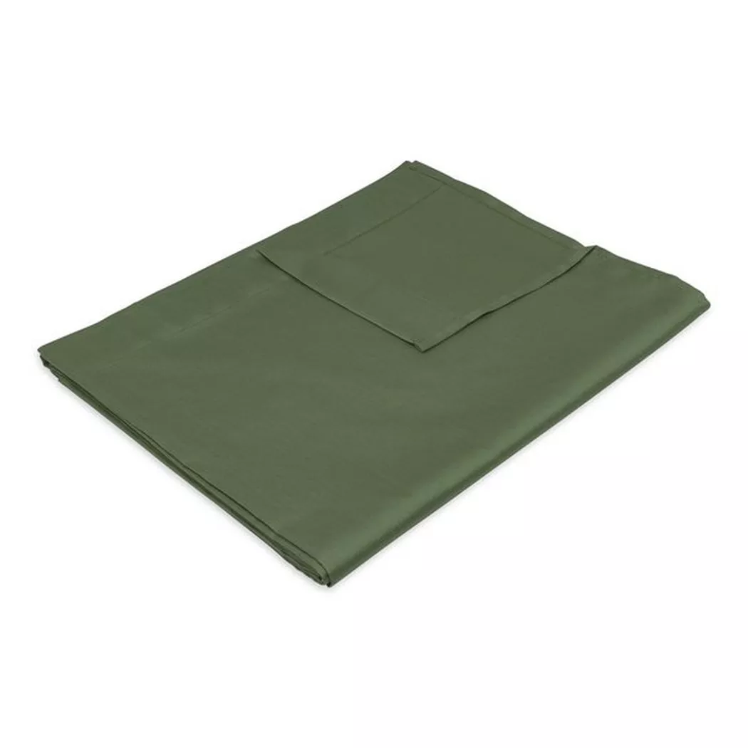 Manor - Oberleintuch, Sateen Luxe Oberleintuch, 165 x 260 cm, Olivegrün