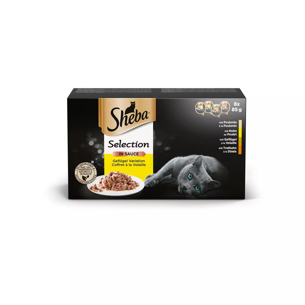 SHEBA -  Selection in Sauce Geflügel Variation Schale 8x85g, 680G