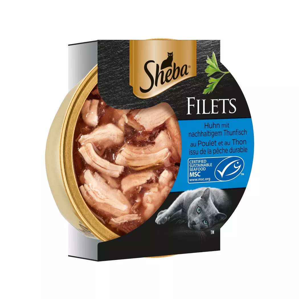 SHEBA -  Filets Huhn mit nachhaltigem Thunfisch 1x60g, 60g