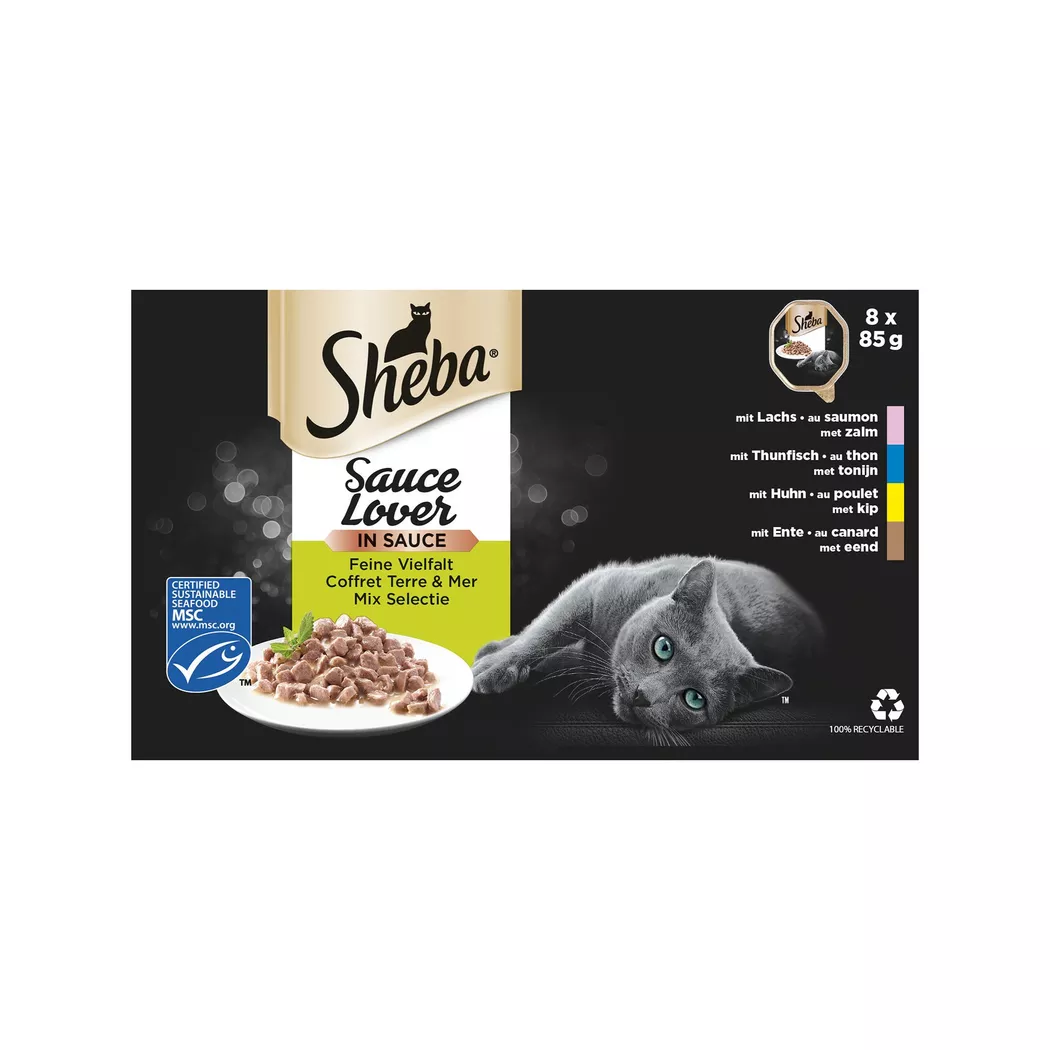 SHEBA -  Selection in Sauce Feine Vielfalt 8x85g, 680G
