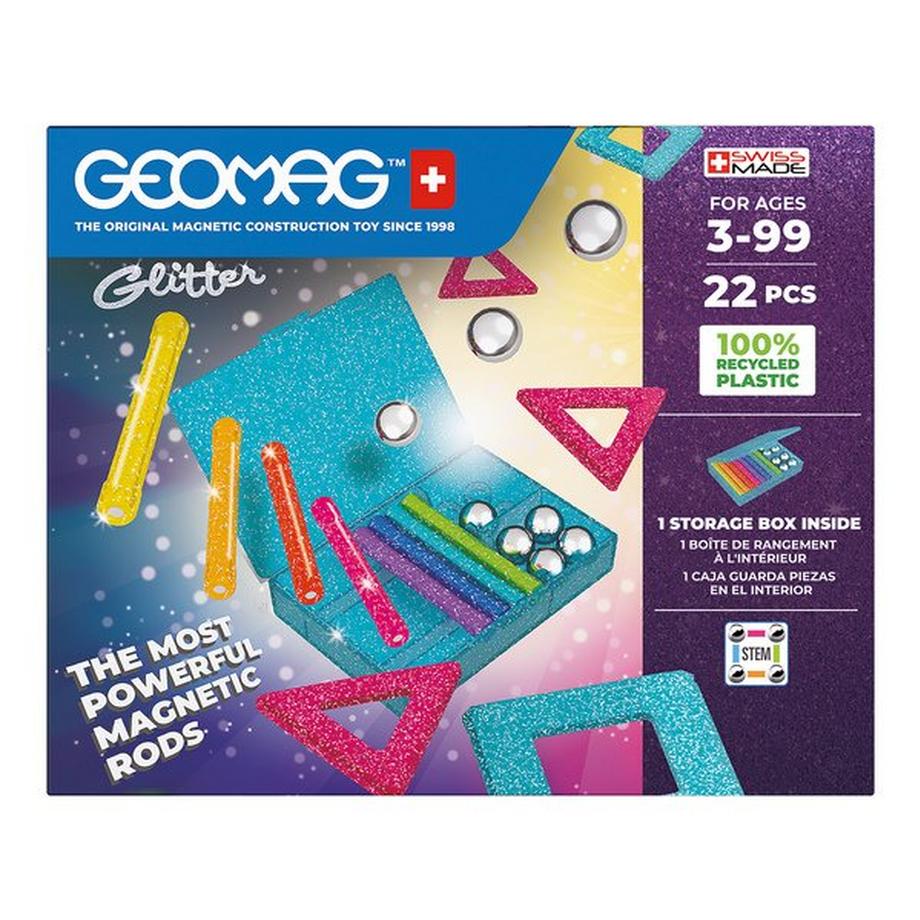 Geomag  Panels Green line Glitter 22 parti 