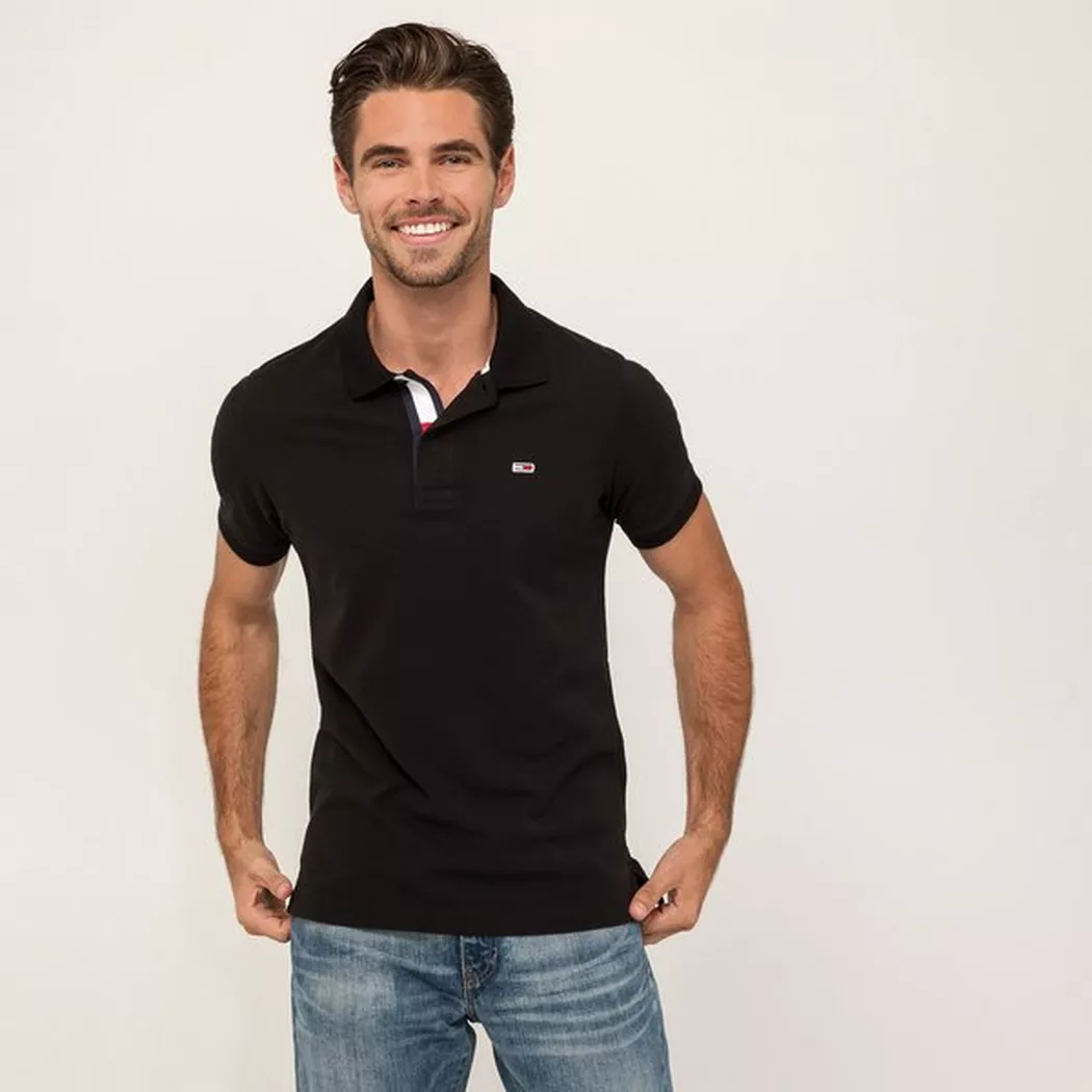 Tommy Jeans - Poloshirt, kurzarm, für Herren, Black, Größe L