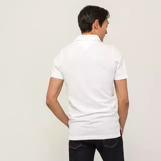 TOMMY JEANS Polo, manches courtes TJM SLIM PLACKET POLO Blanc