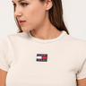 TOMMY JEANS  T-shirt, col rond, manches courtes Sable