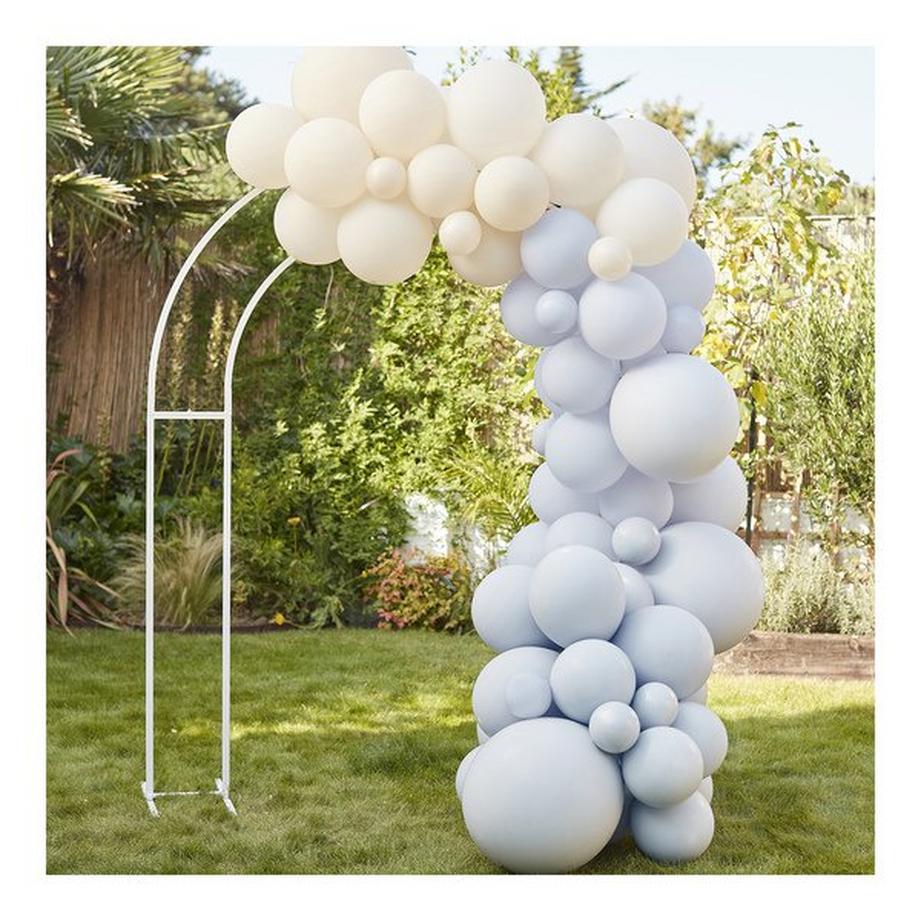 Ginger Ray  Ballonbogen Blau, Creme & Weiss 