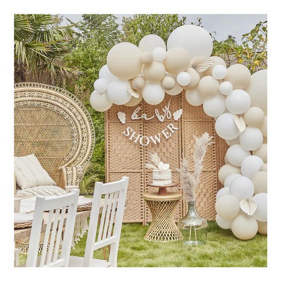 Ginger Ray  Ballonbogen Blau, Creme & Weiss 