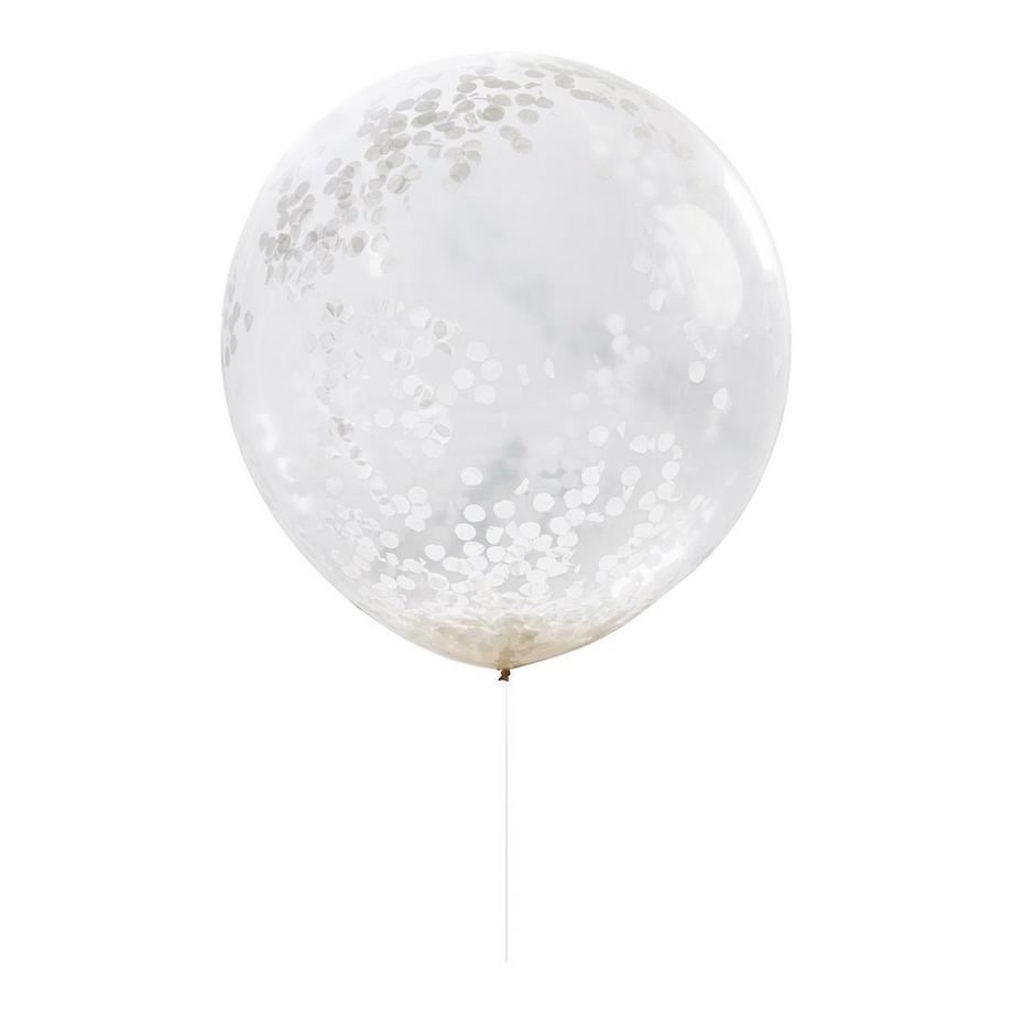 Ginger Ray  Grosse weisse Konfetti-Ballons – schöne Botanik 