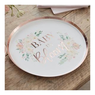 Ginger Ray  Piatto - Floreale Baby in Bloom - Sventato 