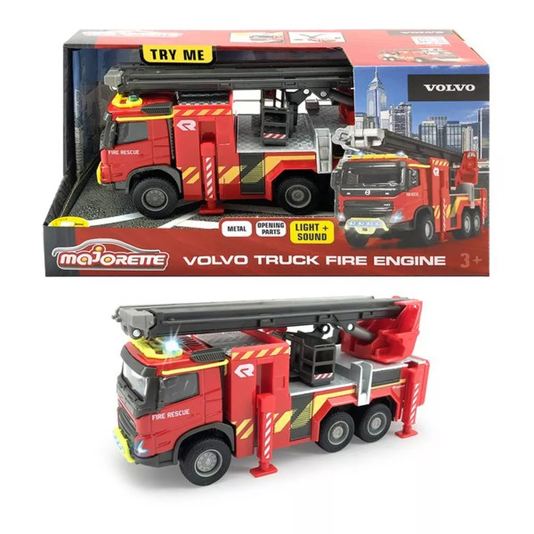 Majorette - Volvo Truck Feuerwehrfahrzeug, Multicolor