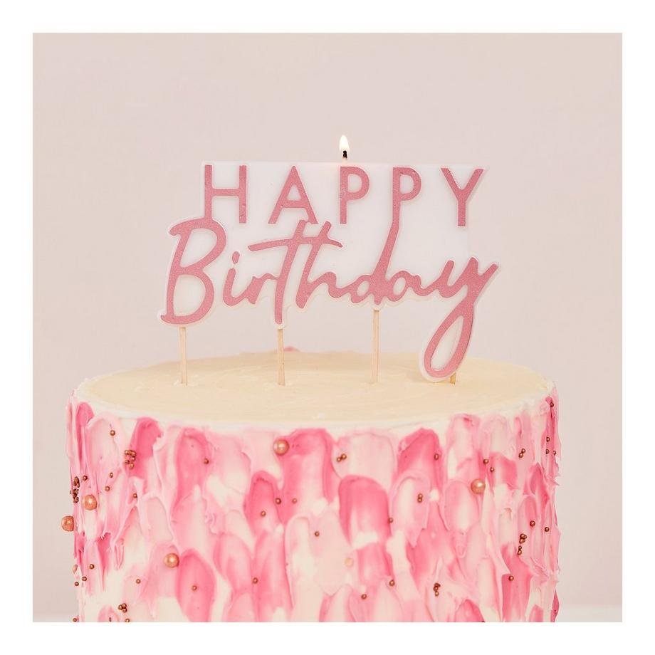 Ginger Ray  Happy Birthday - Kerze  