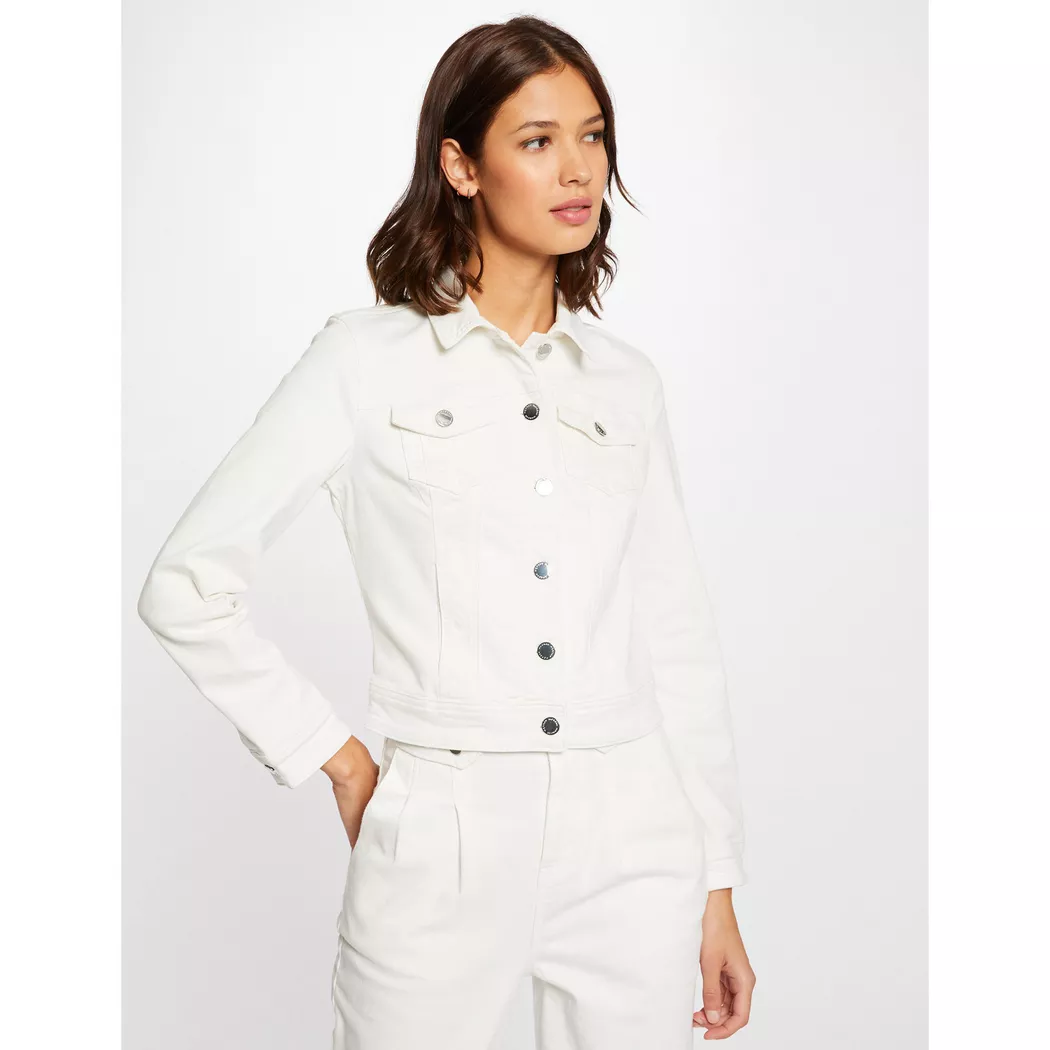 Morgan - Langes Jeansgilet, für Damen, Ecru, Größe 34