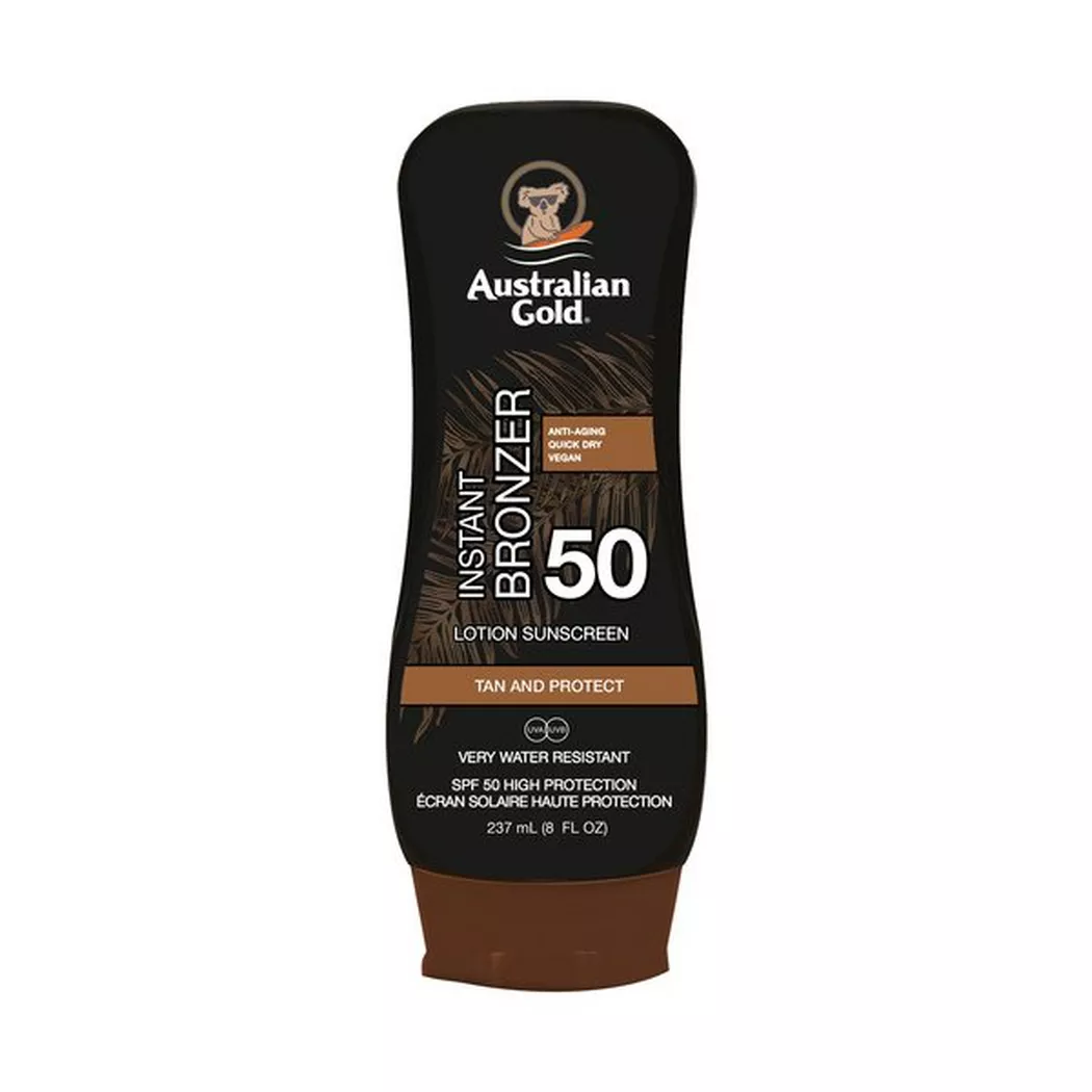 Australian Gold - SPF 50 Lotion with Bronzer + LSF 50, 237 ml