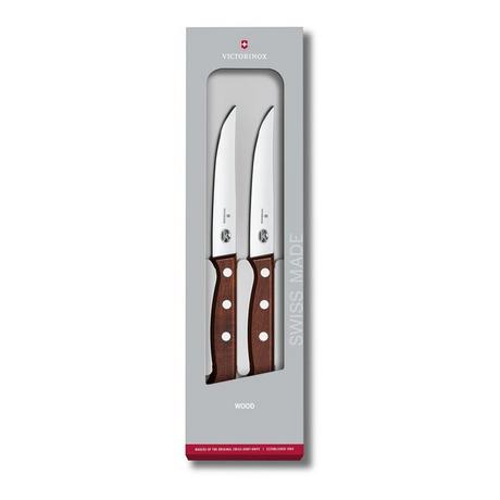 VICTORINOX Steakmesser, 2 Stück Wood 