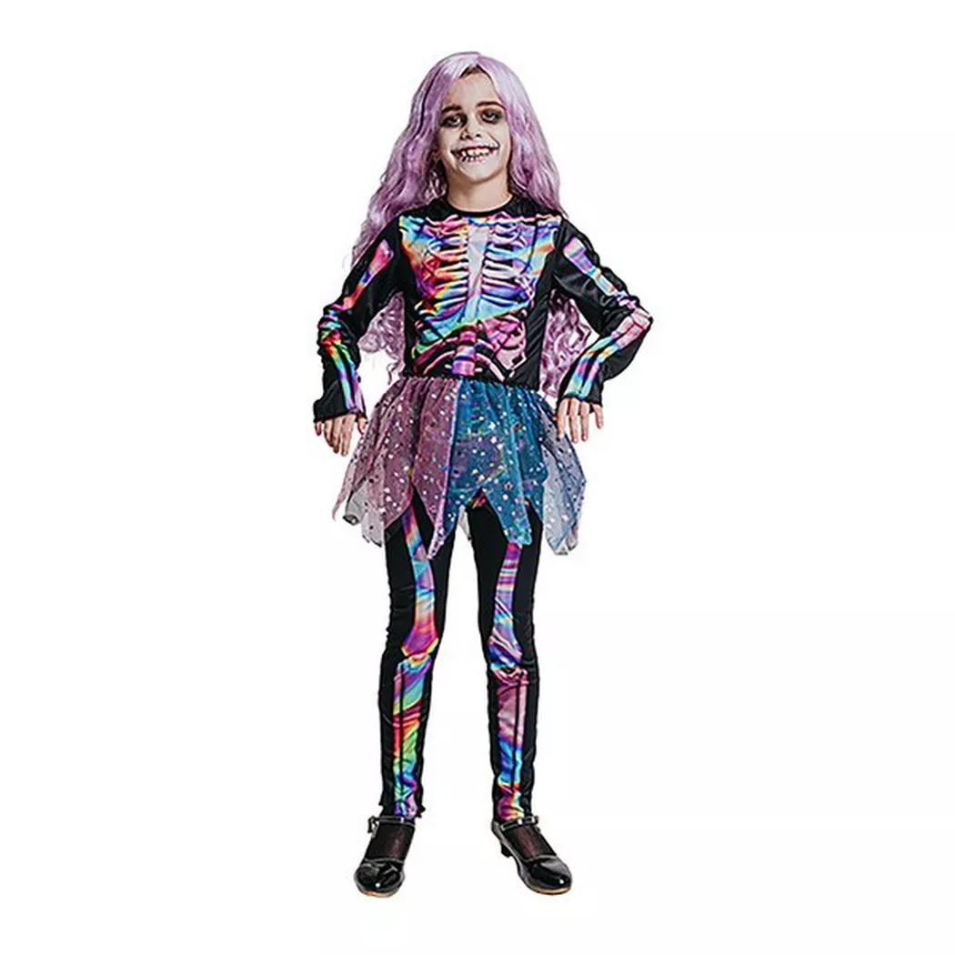 Sombo - Kostüm Spooky Skelett, 120-130, Multicolor