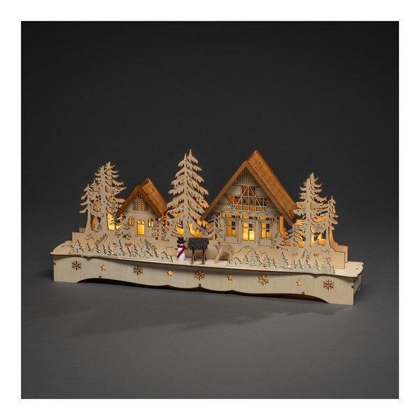 Konstsmide Decorazione di Natale a LED Dorf Schneemann Rentiere 
