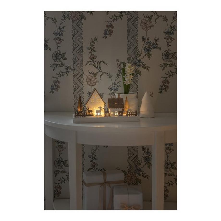 Konstsmide Décoration de Noël à LED Waldhäuser mit Rentieren 