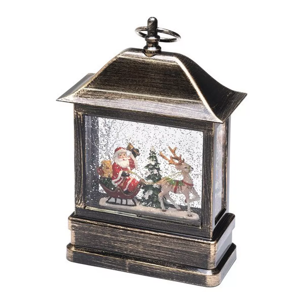 Konstsmide Christmas Farol de agua LED Papá Noel en trineo