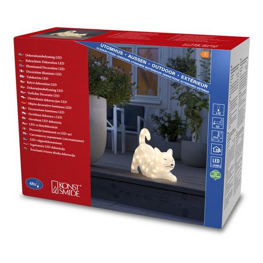 Konstsmide LED Weihnachtsdekoration Katze 
