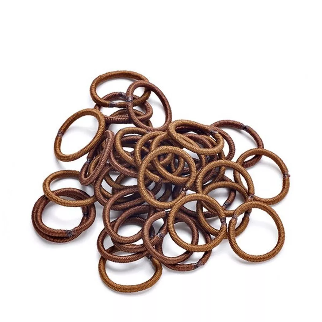 Trisa Haarschmuck - Mini-Haargummi, 36STK, Braun