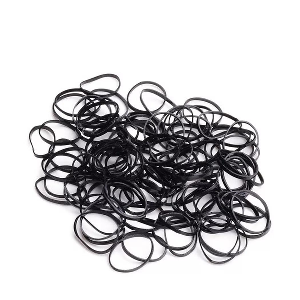 Trisa Haarschmuck - Mini-Haargummi, 120Stück, Black
