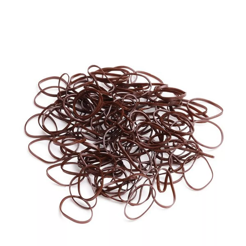 Trisa Haarschmuck - Mini-Haargummi, 120Stück, Braun