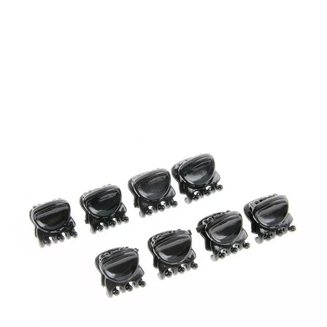Trisa Haarschmuck - Klemme, Klemme Kunststoff, 8 Stück, Black