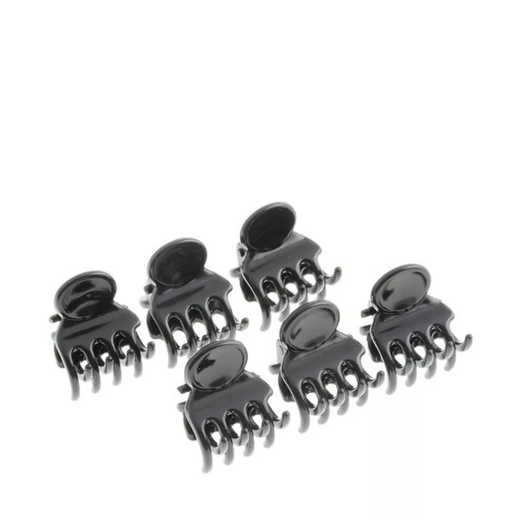 Trisa Haarschmuck - Klemme, Klemme Kunststoff, 6 Stück, Black
