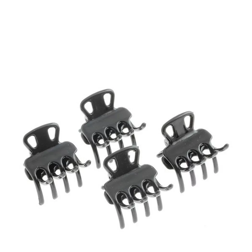 Trisa Haarschmuck - Klemme, Klemme Kunststoff, 4 Stück, Black