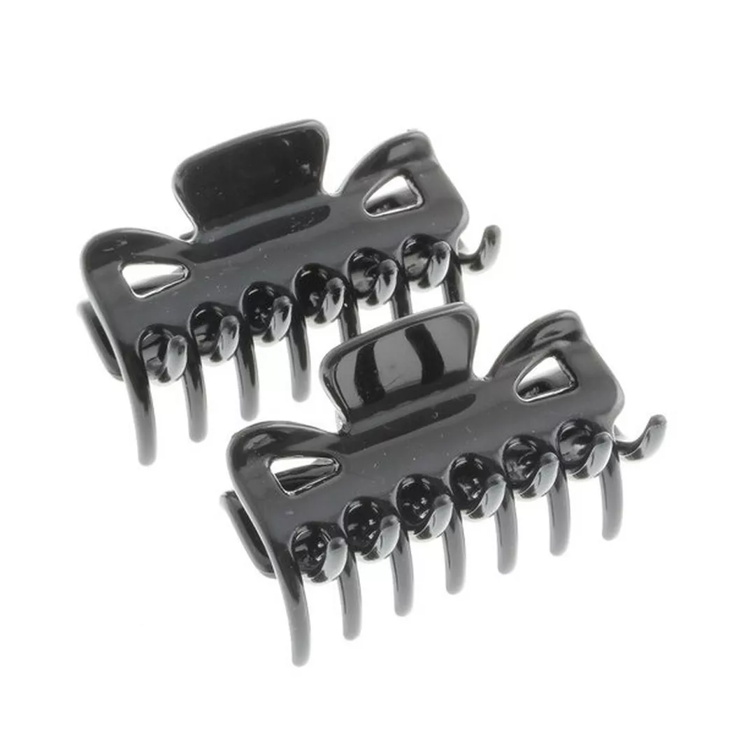 Trisa Haarschmuck - Klemme, Klemme Kunststoff, 2 Stück, Black