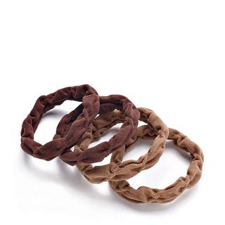 Trisa Haarschmuck Haargummi, Supersoft, Gewölbt, Formstabil, 4 Stk. Haargummi 