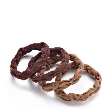 Trisa Haarschmuck Haargummi, Supersoft, Gewölbt, Formstabil, 4 Stk. Haargummi 