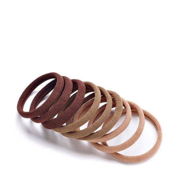 Image of Haargummi Damen Braun 9 Stück