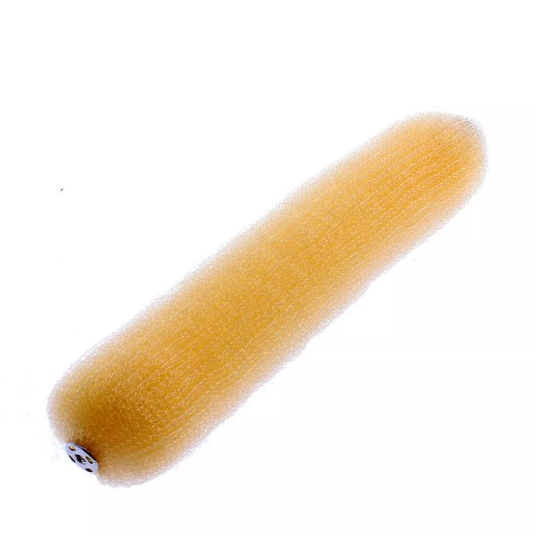 Trisa Haarschmuck - Knotenrolle Mit Druckknopf, 1 Stück, Hellbraun