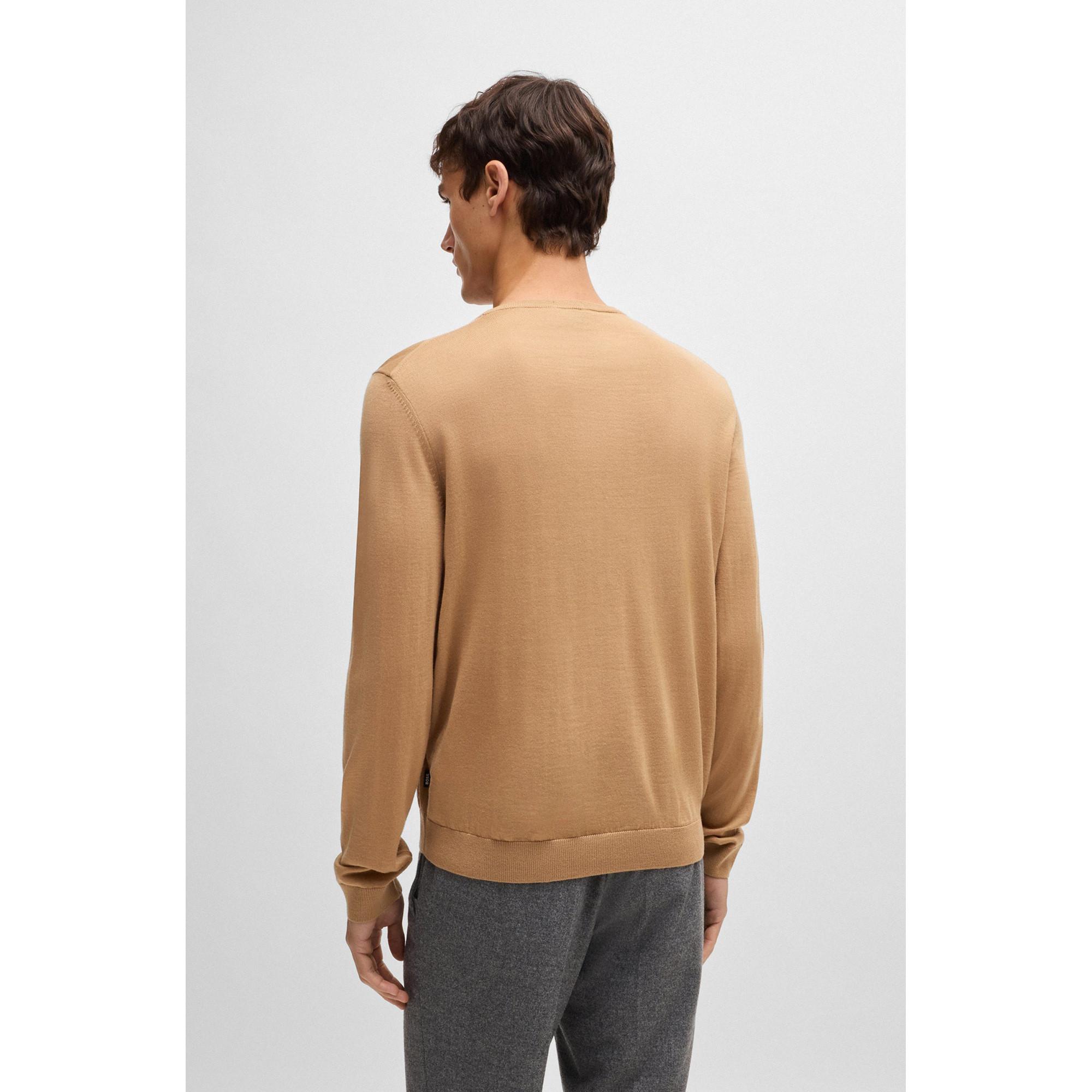 BOSS BLACK LENO-P Slim Fit Pull Col Rond  