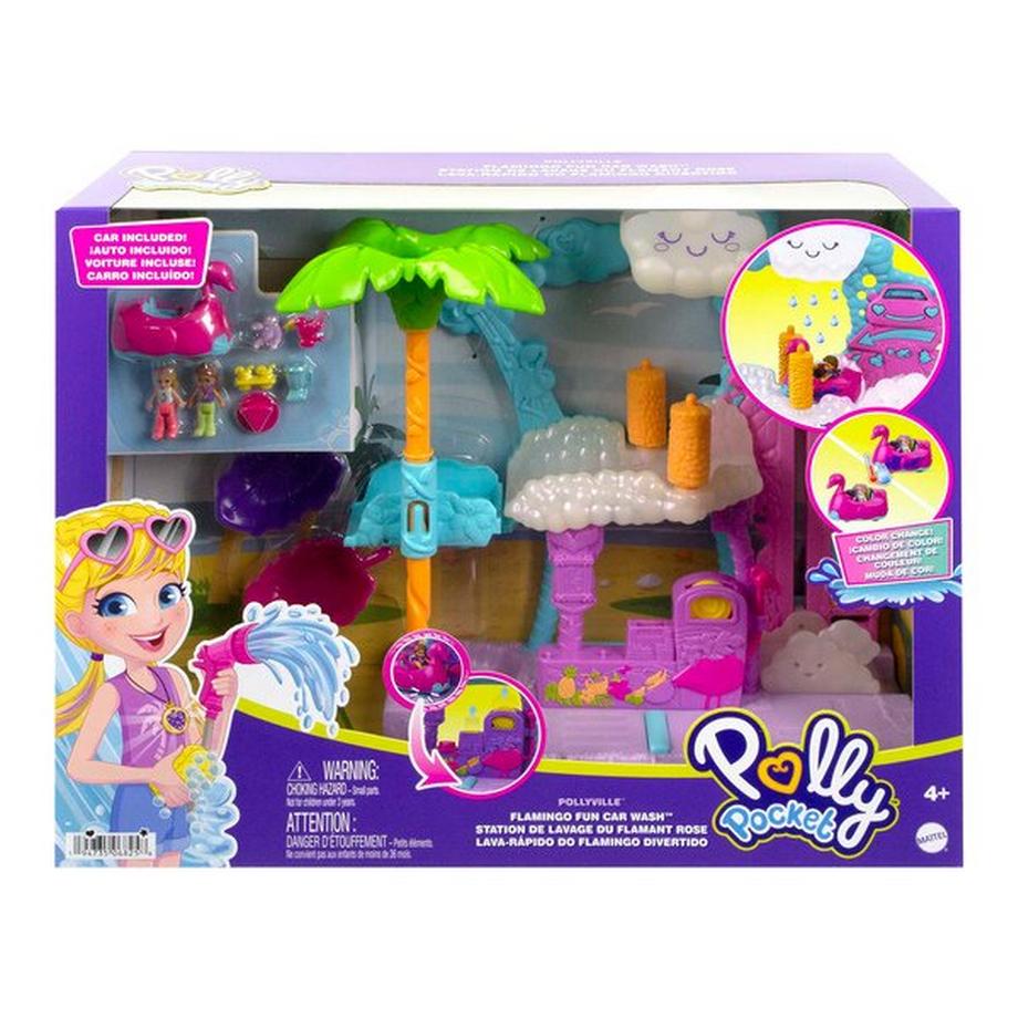 polly pocket  Lavage de voiture Pollyville Flamingo Fun 