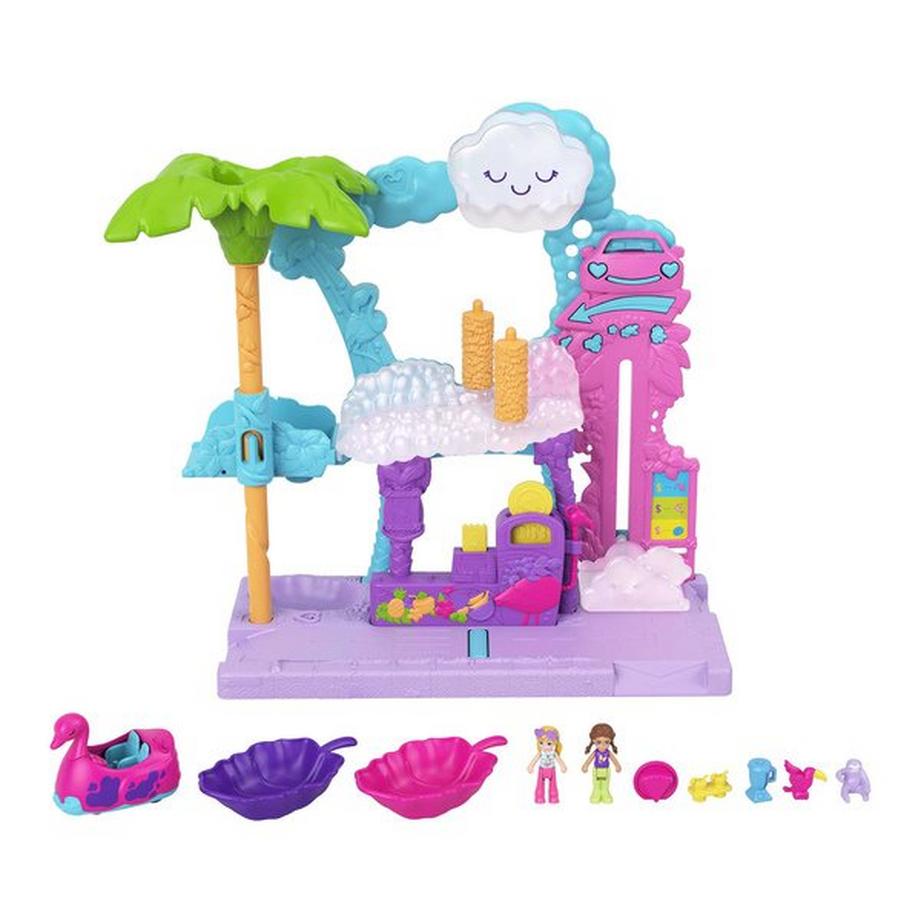 polly pocket  Lavage de voiture Pollyville Flamingo Fun 