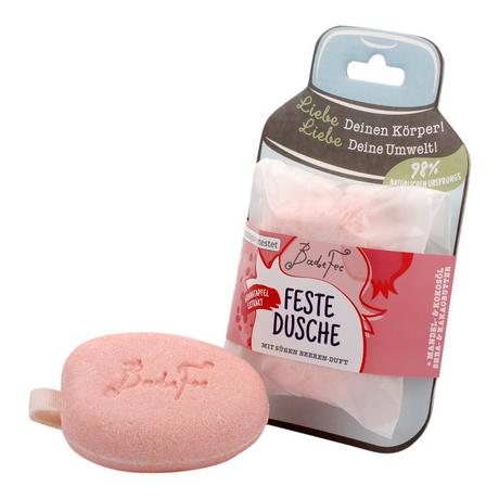 BadeFee 
Fascinating solid shower care with cleaning
cream foam. A pleasantly sweet scen Affascinante doccia schiuma solida:  schiuma di crema detergente, per una delicata cura della pelle 