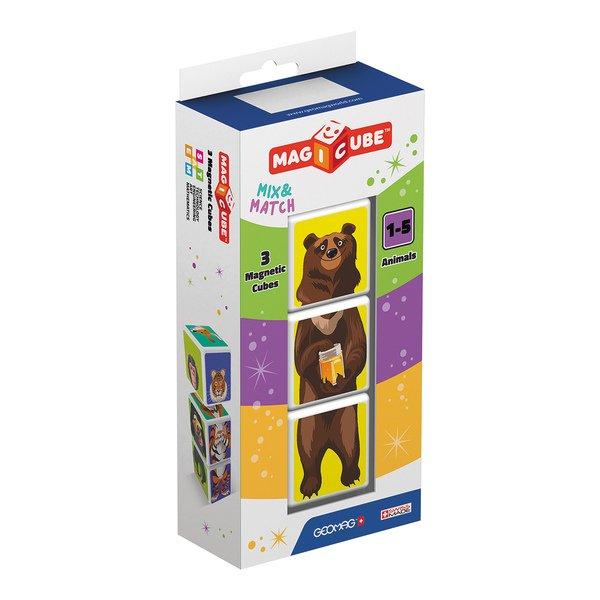 Image of Magnetic Cubes - People Animals Multicolor