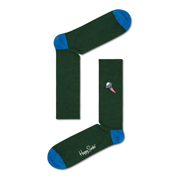 Happy Socks Ribbed Embroidery Ufo Sock Gambaletti 