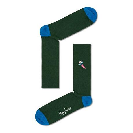 Happy Socks Ribbed Embroidery Ufo Sock Chaussettes hauteur mollet 