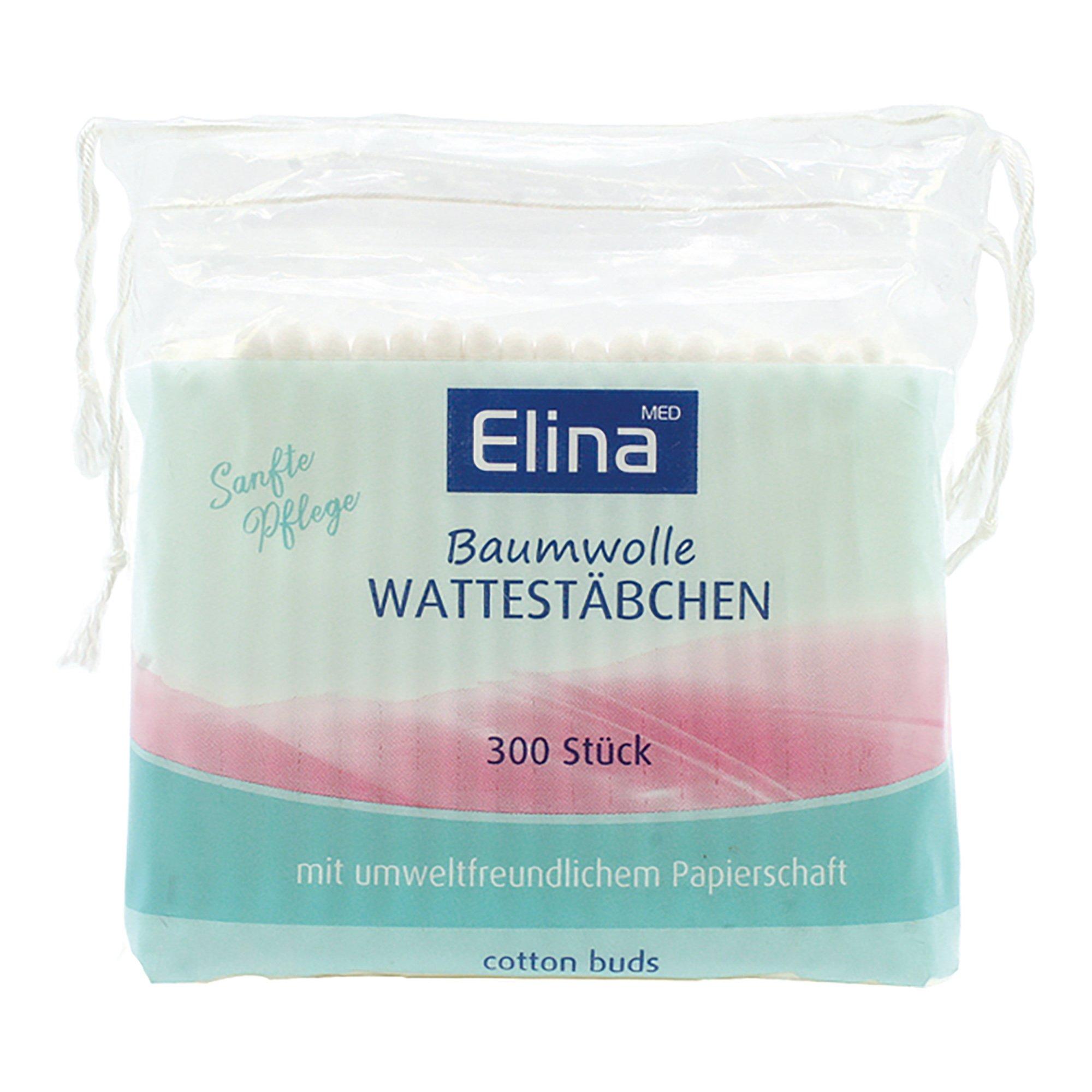Image of Elina Wattestäbchen Papier - 300 Stück
