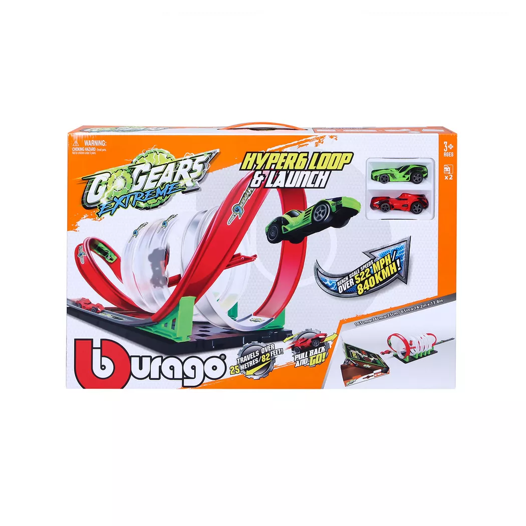 Bburago - Go Gears Extreme Hyper 6 Loop Launch, Multicolor