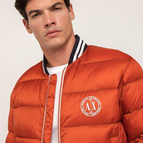 Armani Exchange Daunenbomber Bomberjacke, Reissverschluss 