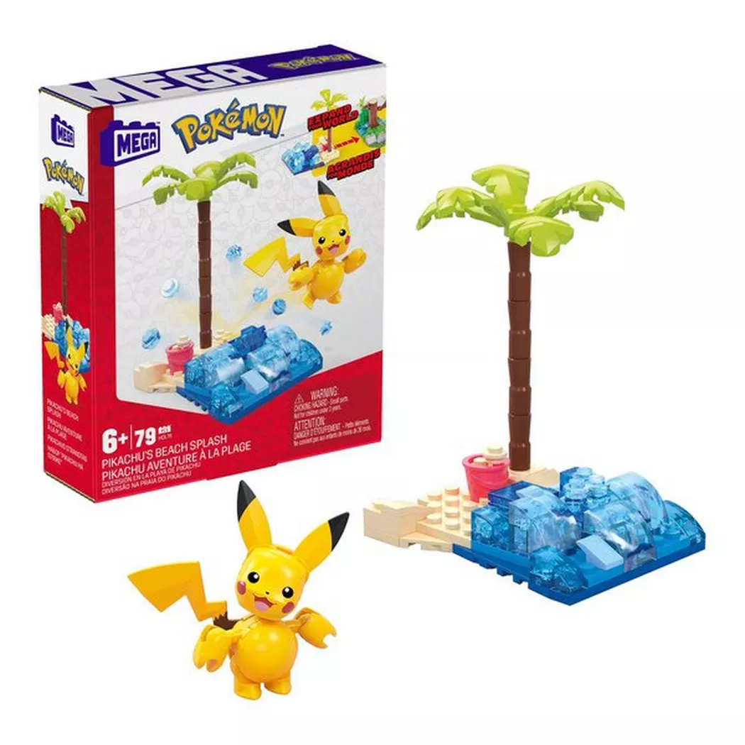Mega Construx - Pokémon - Pikachus Strandtag, Multicolor