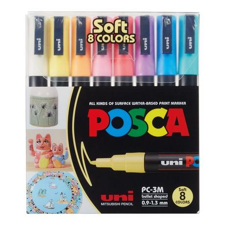 Posca Set de marqueurs PC-3M Soft Colors 