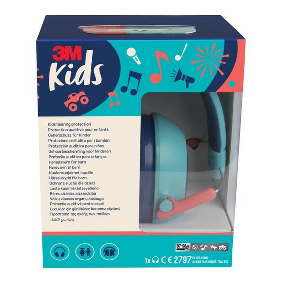 3M  3M™ Casque anti-bruit pour enfants, bleu (87-98 dB) 