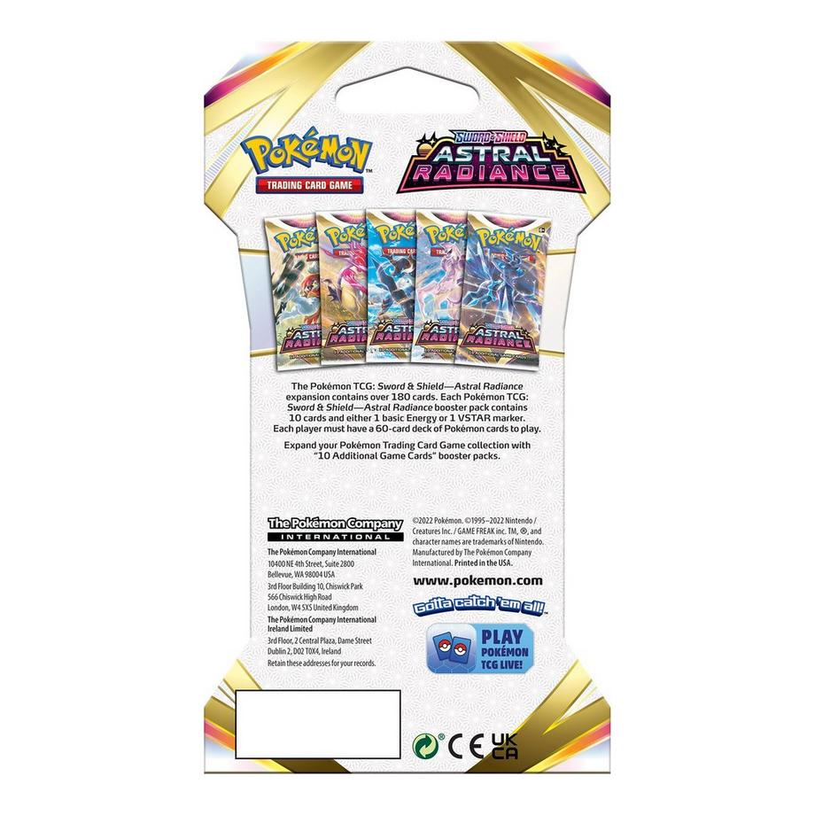 Pokemon  Sword & Shield 'Astral Radiance' Booster Blister  