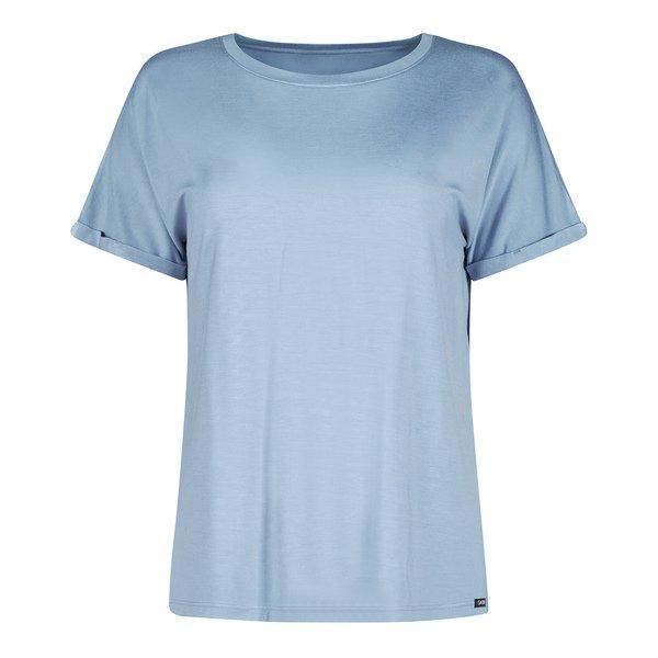 Image of T-shirt, Kurzarm Damen Blau 42