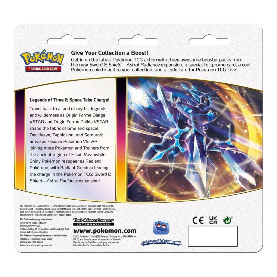 Pokemon  Sword & Shield 'Astral Radiance' Three Pack Blister 